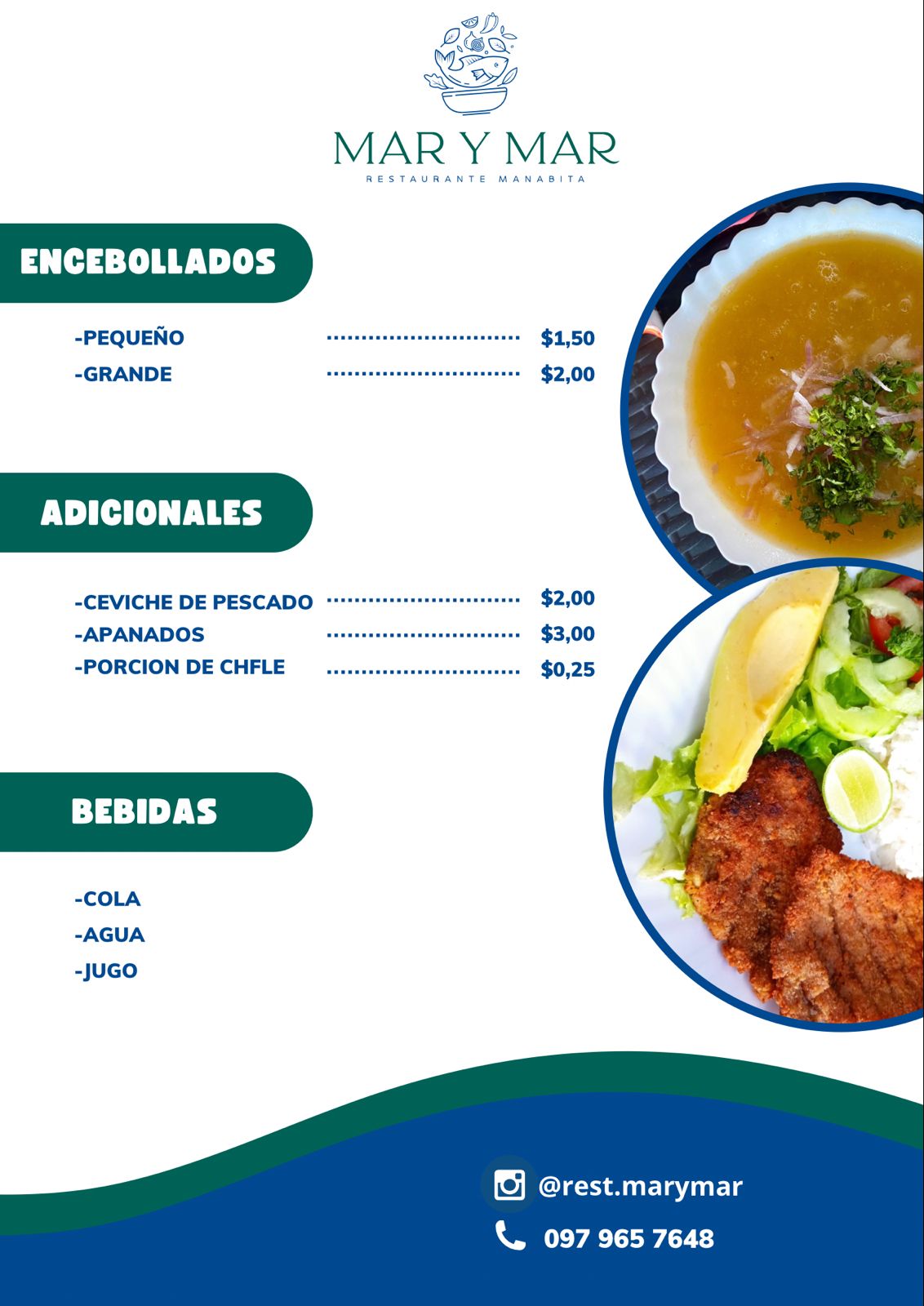 Menu of Mar y Mar